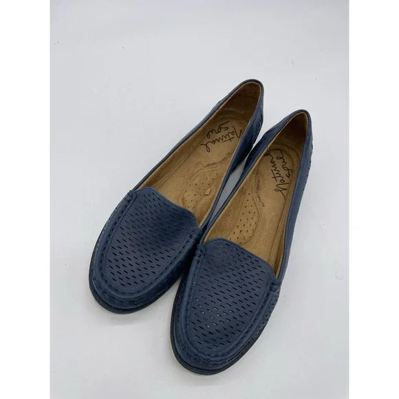 Natural soul Navy Isla Slip-on Loafers size 6 M - Picture 2 of 6